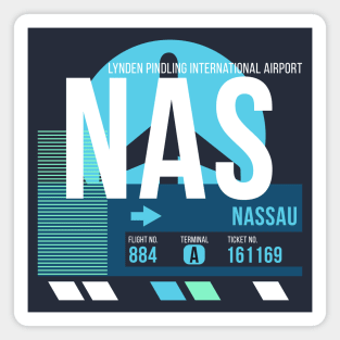 Nassau (NAS) Airport // Sunset Baggage Tag Magnet